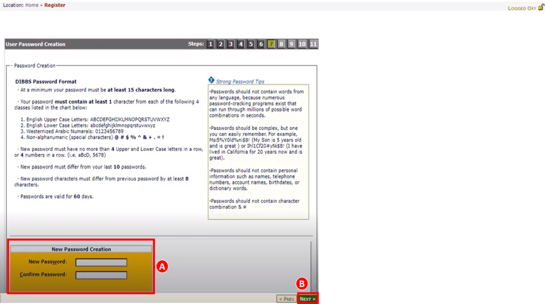 Process steps for a Vendor to register in DLA's Internet Bid Board System (DIBBS).