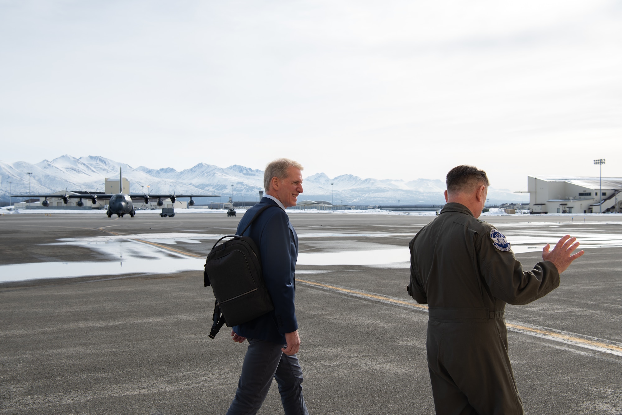 Mr. Beshar visited multiple units and facilities across JBER and spoke with base leadership to better understand what it takes for the military to maintain operational readiness in Alaska and the Arctic.