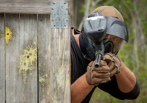 Airmen build resilience with paintball