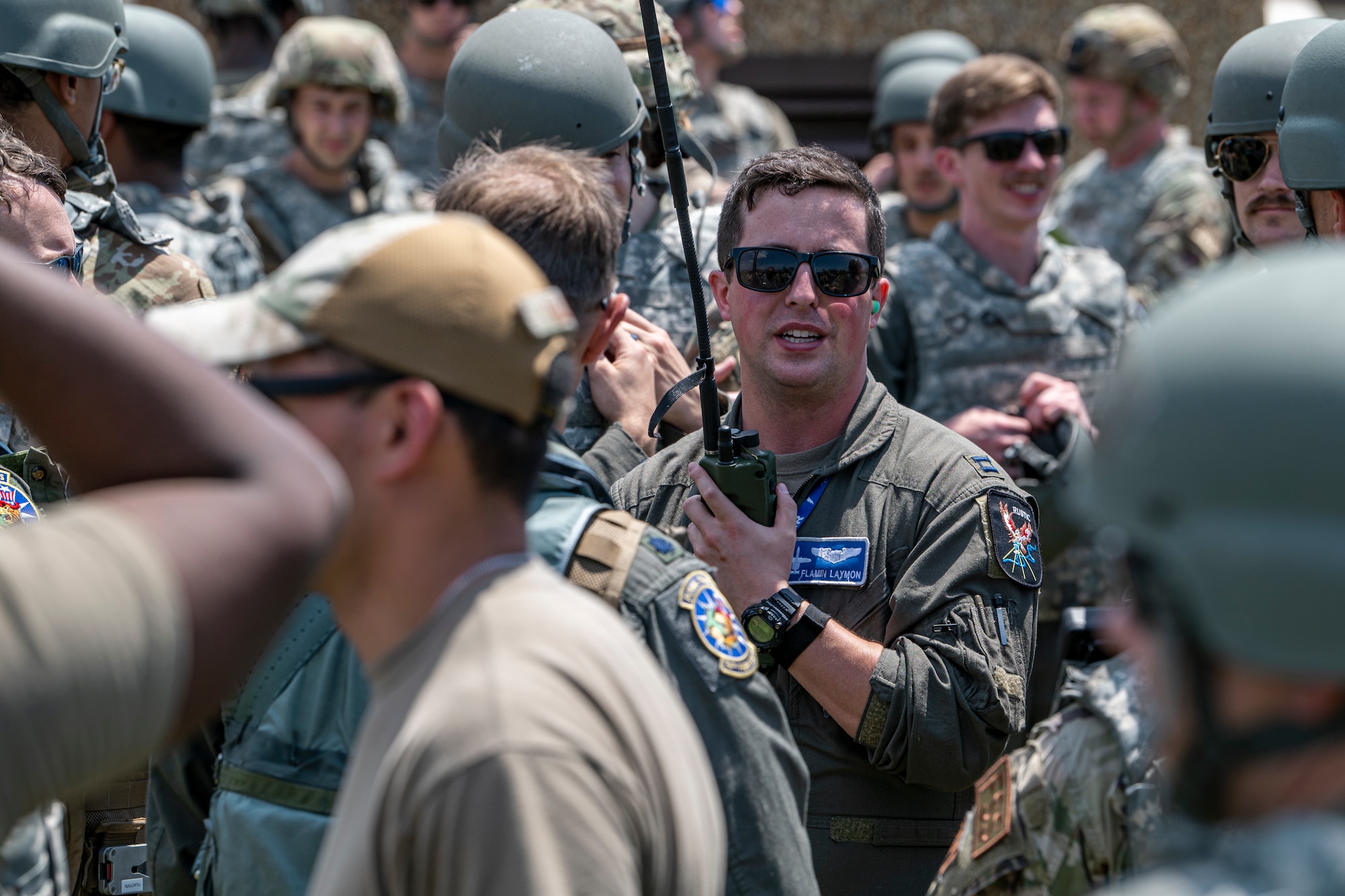 U.S. Air Force Airmen assigned to the 23rd Wing take accountability during Exercise Ready Tiger 24-1 at Avon Park Air Force Range, Florida, April 10, 2024. With degraded communications in an austere location, it is crucial to conduct regular accountability drills to ensure the safety of Airmen. Built upon Air Combat Command's directive to assert air power in contested environments, Exercise Ready Tiger 24-1 aims to test and enhance the 23rd Wing’s proficiency in executing Lead Wing and Expeditionary Air Base concepts through Agile Combat Employment and command and control operations. (U.S. Air Force photo by Airman 1st Class Leonid Soubbotine)