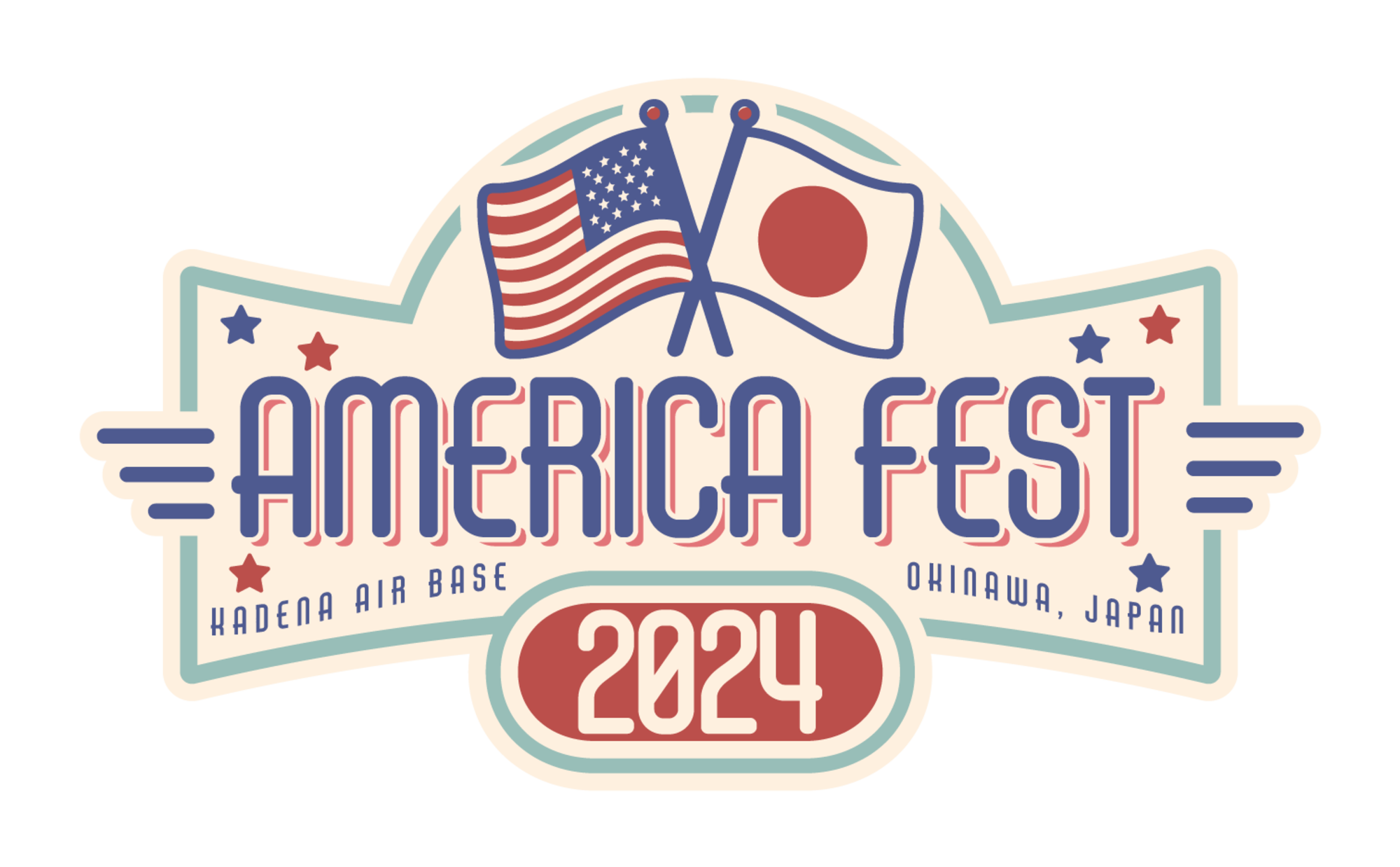 40's era style of America Fest 2024 logo