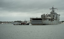 During Steadfast Defender, Gunston Hall operated alongside Italian amphibious ships and a French Frigate. Gunston Hall carried out high-end amphibious operations with embarked French, Finnish and Swedish forces, all while under an Italian Amphibious Task Force, operating in Norwegian waters in the High North. The ship and crew demonstrated U.S. steadfast commitment to NATO and the U.S. Navy’s ability to integrate with Allied forces.