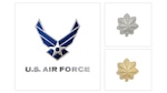 US Air Force Logo with LT Col and MAJ collar devices