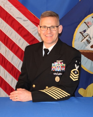 NAVAL AIR STATION PENSACOLA, Fla. -- Official portrait of Command Master Chief Carl Thompson, Center for Naval Aviation Technical Training. (U.S. Navy photo)