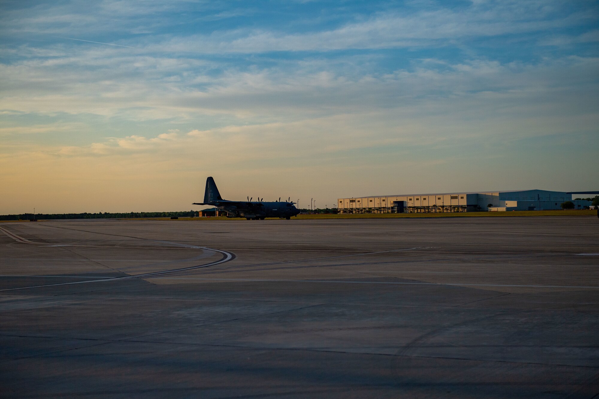 An HC-130J Combat King II assigned to the 71st Rescue Squadron taxis down the runway during Exercise Ready Tiger 24-1 at Savannah Air National Guard Base, Georgia, April 8, 2024. Ready Tiger 24-1 serves as a steppingstone to prepare for Agile Flag, an Air Force Force Generation certifying exercise, later this year. Built upon Air Combat Command's directive to assert air power in contested environments, Exercise Ready Tiger 24-1 aims to test and enhance the 23rd Wing’s proficiency in executing Lead Wing and Expeditionary Air Base concepts through Agile Combat Employment and command and control operations. (U.S. Air Force photo by Senior Airman Courtney Sebastianelli)