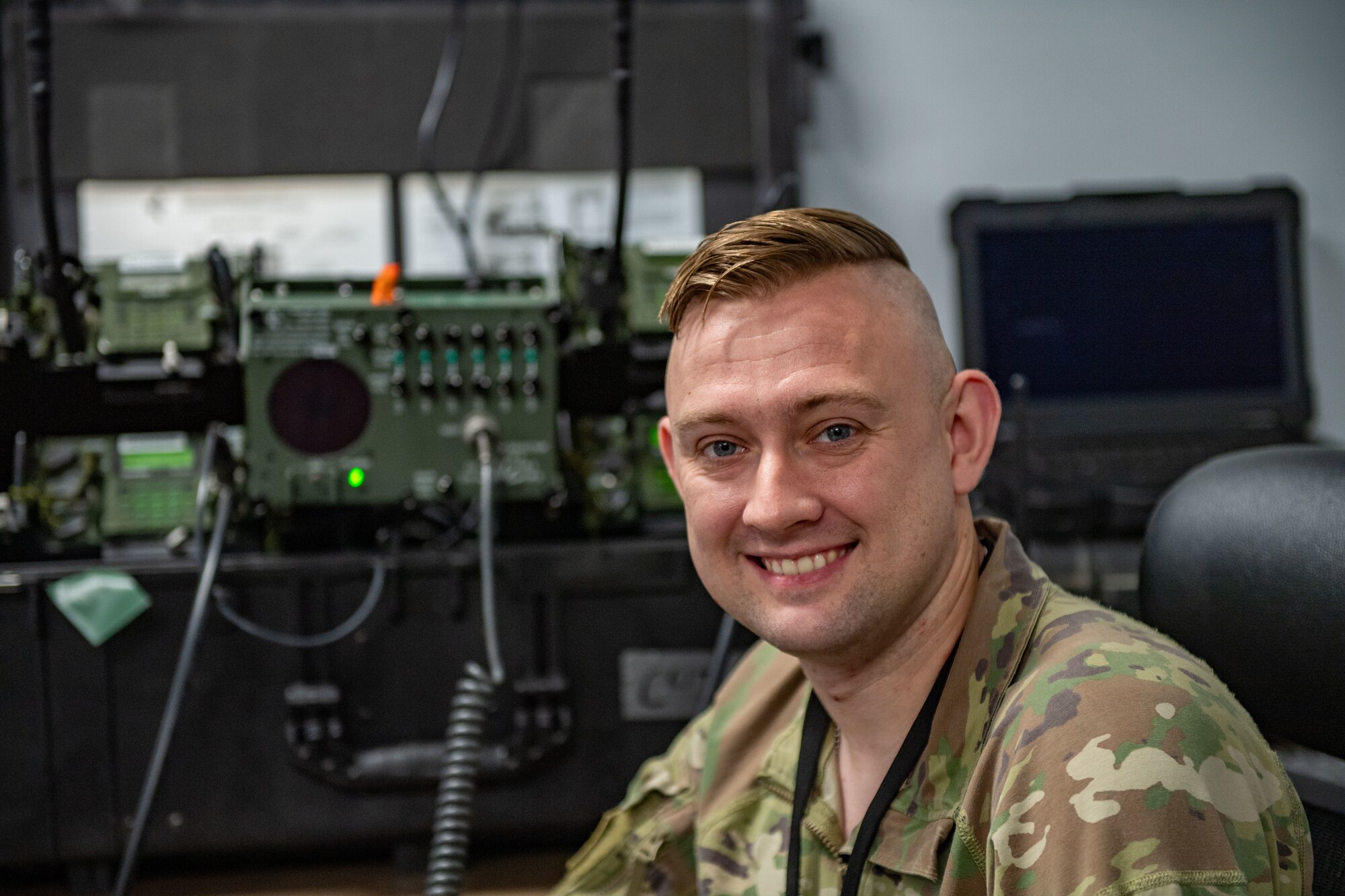 U.S. Air Force Capt. Drew Houghton, 71st Rescue Squadron combat systems officer, poses for a photo during Exercise Ready Tiger 24-1 at Savannah Air National Guard Base, Georgia, April 9, 2024. During Ready Tiger 24-1, the 23rd Wing will be evaluated on the integration of Air Force Force Generation principles such as Agile Combat Employment, integrated combat turns, forward aerial refueling points, multi-capable Airmen, and combat search and rescue capabilities. (U.S. Air Force photo by Senior Airman Courtney Sebastianelli)