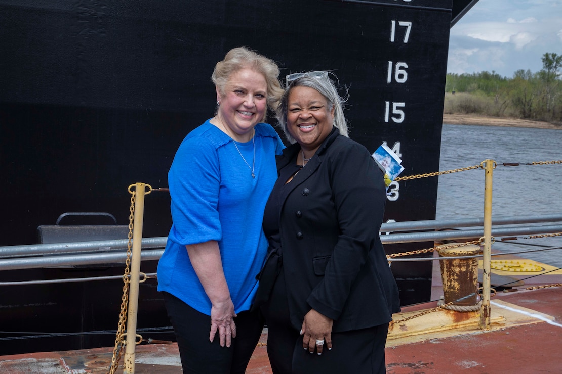 The  U.S. Army Corps of Engineers, Memphis District, christened its new dry dock during a ceremony held at Ensley Engineer Yard, April 2, 2024.

The dry dock was named after Billy Manley, who worked as the yards and docks chief for the district until his passing in 2020. 

More than 80 people attended the christening, including several members of Manley's family, his friends, and district employees. In keeping with USACE tradition, Manley's wife, Teresa Manley, conducted the act of christening and District Commander Col. Brian Sawser directed it to service to the current chief of yards and docks, Dennis Lewis.

The Dry Dock Manley was constructed at Conrad Shipyard in Morgan City, Louisiana, before arriving at Ensley Engineer Yard on December 15, 2023. It is 168 feet long, has a 77-foot beam, a draft of 4.5 feet, and a lifting capacity of 1000 tons.