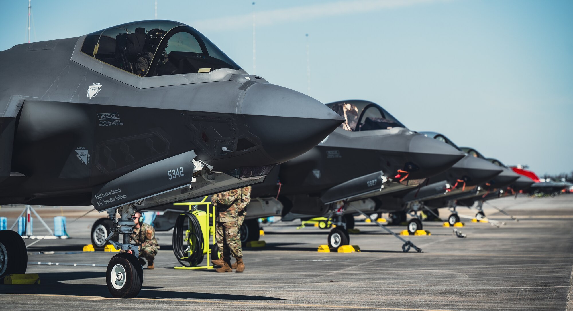 Air Force jets on runway