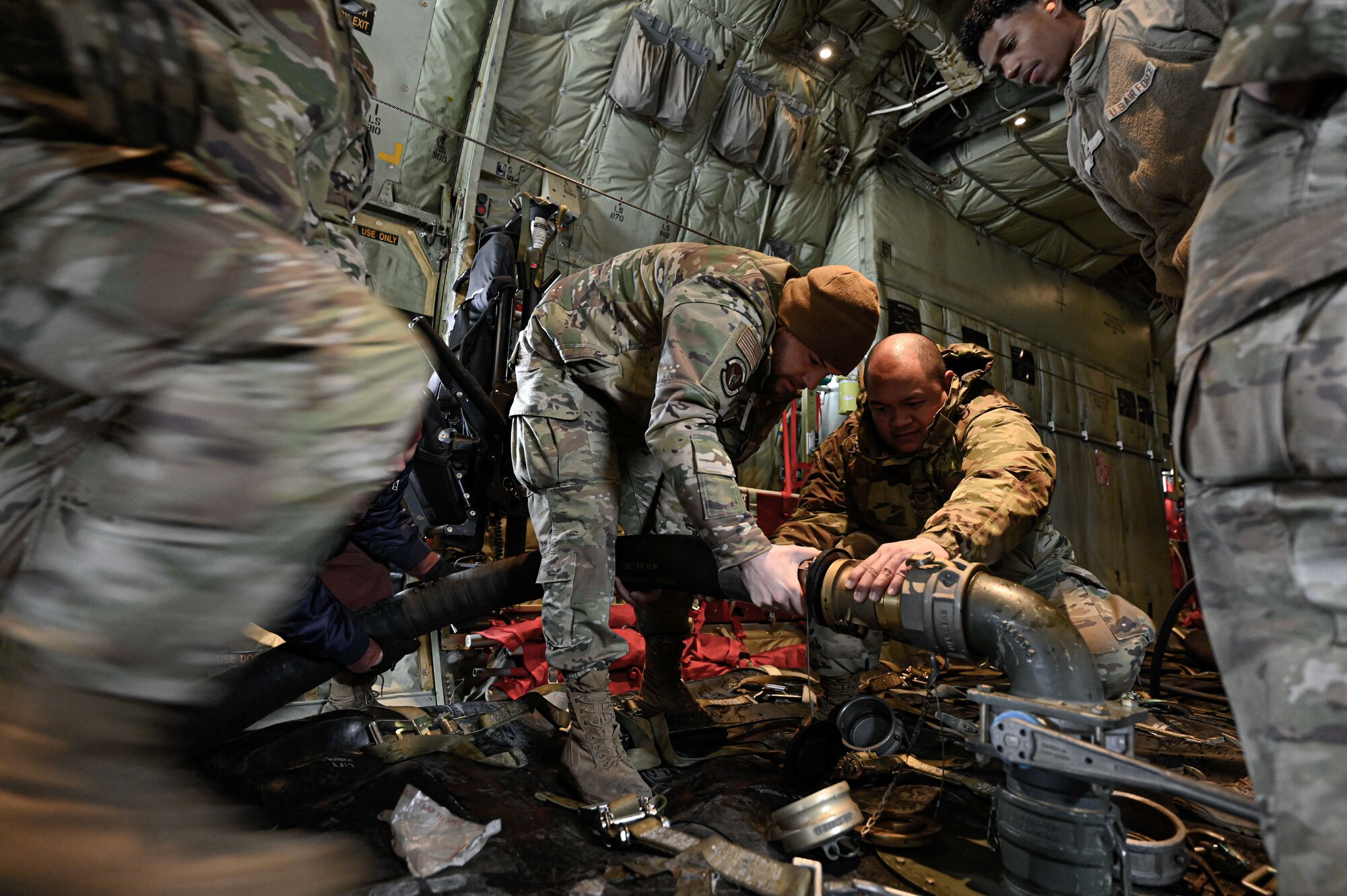 Airmen refueling aircraft