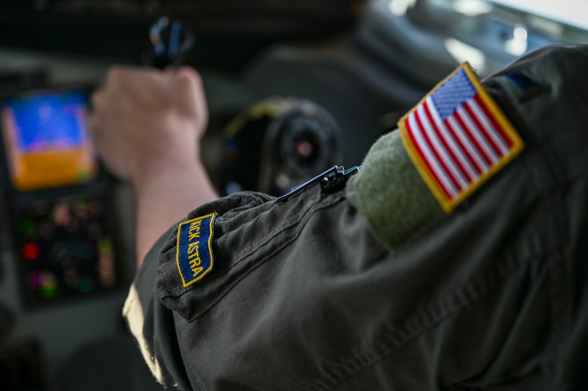 Airman pilots aircraft