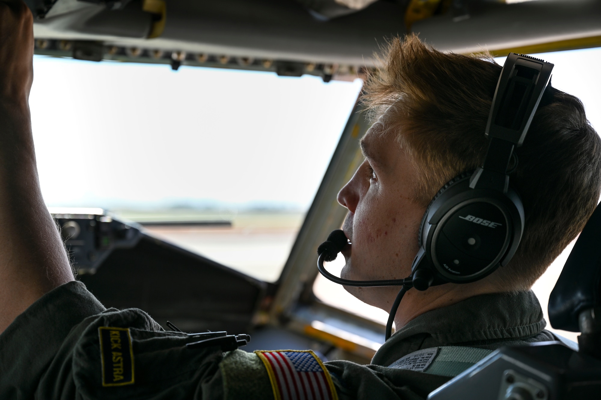 Airman pilots aircraft