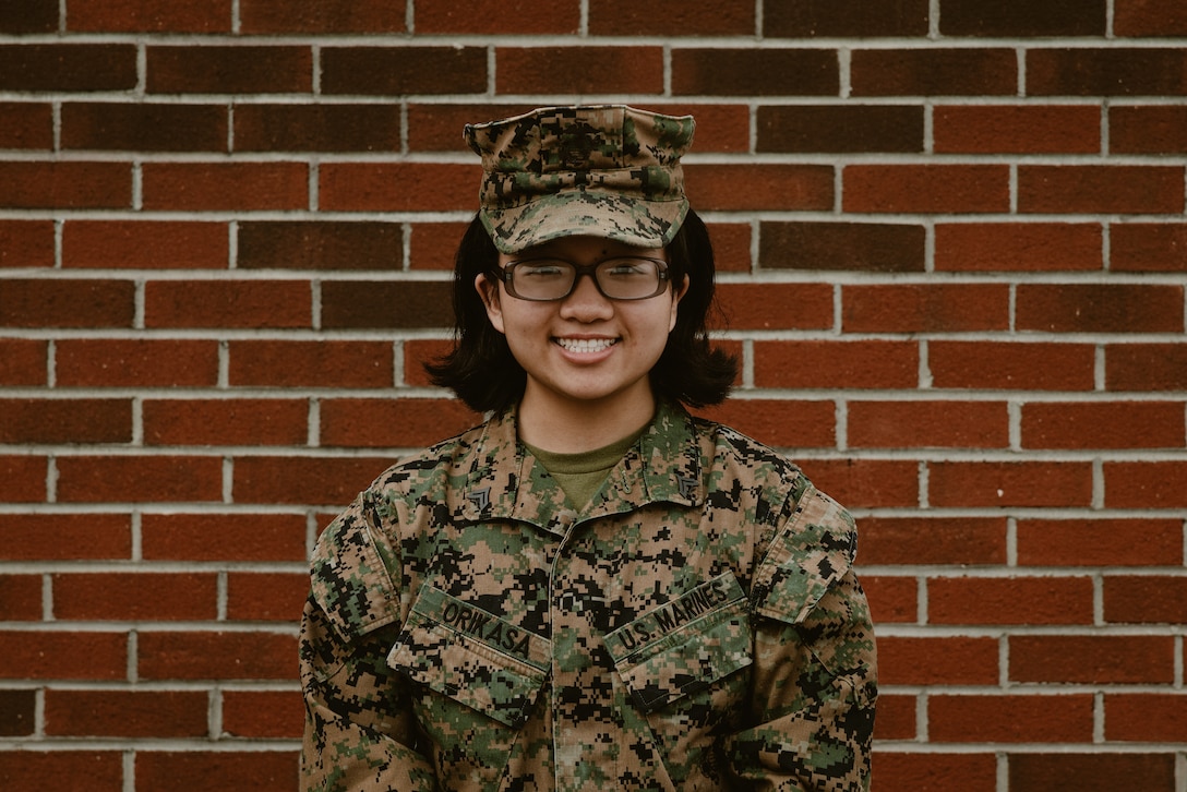U.S. Marine Corps Cpl. Ryoka Orikasa, an electro-optical ordnance repair technician with 2d Light Armored Reconnaissance Battalion, 2d Marine Division and a Norman, Oklahoma native, poses for a photo on Camp Lejeune, North Carolina, Feb. 9, 2024. Orikasa was recognized as the II Marine Expeditionary Force Marine of the Year for her outstanding performance and was awarded a Navy and Marine Corps Achievement medal for her efforts. (U.S. Marine Corps photo by Lance Cpl. Daysia McCree)