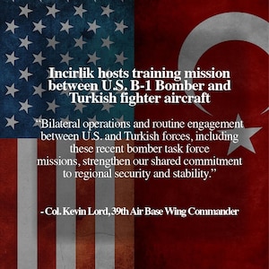 A U.S. Air Force graphic highlights bilateral operations and routine engagement between U.S. and Turkish forces.