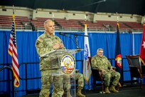 U.S. Army Brig. Gen. Leland L. Blanchard II relinquished command of the District of Columbia Army National Guard’s Land Component Command to Brig. Gen. Craig M. Maceri during a change of command ceremony April 13 at the D.C. Armory. The ceremony, steeped in military tradition and protocol, featured the traditional passing of the unit colors symbolizing the transfer of authority from one commander to another.