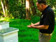 Tim Doherty explains how each Veteran will learn to build and care for a hive. “Beekeeping is therapeutic and can be a game changer for Veterans.”