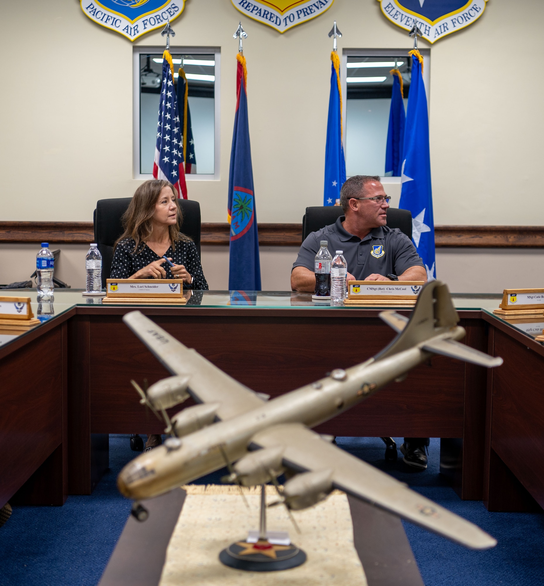 First Sergeants from Andersen AFB discussed current challenges and common issues they face. (U.S. Air Force photo by Airman 1st Class Audree Campbell)
