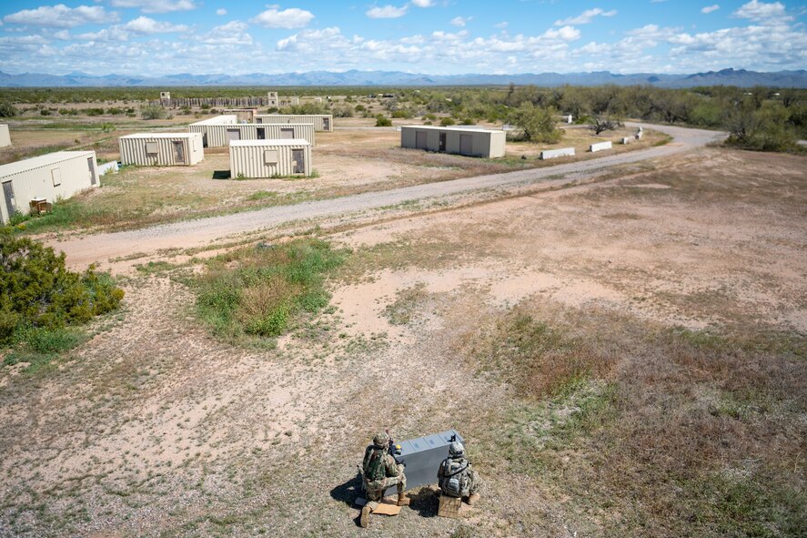 More than 75 Reserve Citizen Airmen of the 944th Fighter Wing, along with 10 Airmen from the 56th Fighter Wing, conducted ‘Ready Airmen Training’ during what was dubbed “Field Training Exercise Desert Anvil”, the first of its kind hosted by the 944th Mission Support Group with the 944th Aeromedical Staging Squadron at Florence Military Reservation in Florence, Ariz., Apr. 5-6, 2024. The mission of this training was for Airmen to transcend the boundaries of their usual roles and embrace the unpredictability of combat through a rigorous training regimen designed to mirror the complexities of modern warfare. (U.S. Air Force photo by Tech. Sgt. Tyler J. Bolken)