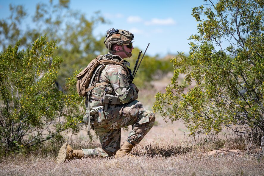 More than 75 Reserve Citizen Airmen of the 944th Fighter Wing, along with 10 Airmen from the 56th Fighter Wing, conducted ‘Ready Airmen Training’ during what was dubbed “Field Training Exercise Desert Anvil”, the first of its kind hosted by the 944th Mission Support Group with the 944th Aeromedical Staging Squadron at Florence Military Reservation in Florence, Ariz., Apr. 5-6, 2024. The mission of this training was for Airmen to transcend the boundaries of their usual roles and embrace the unpredictability of combat through a rigorous training regimen designed to mirror the complexities of modern warfare. (U.S. Air Force photo by Tech. Sgt. Tyler J. Bolken)
