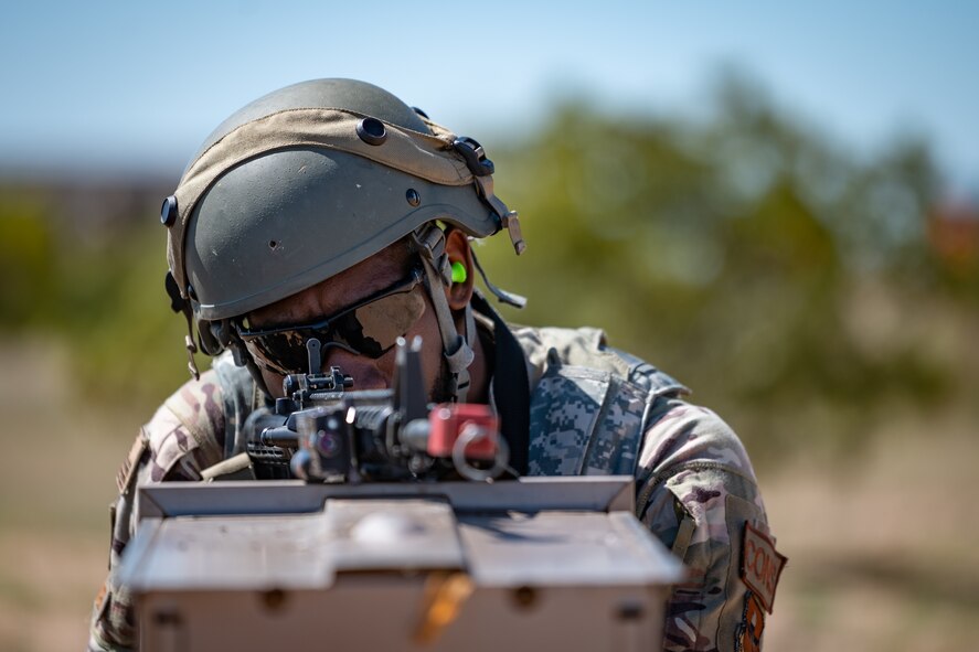 More than 75 Reserve Citizen Airmen of the 944th Fighter Wing, along with 10 Airmen from the 56th Fighter Wing, conducted ‘Ready Airmen Training’ during what was dubbed “Field Training Exercise Desert Anvil”, the first of its kind hosted by the 944th Mission Support Group with the 944th Aeromedical Staging Squadron at Florence Military Reservation in Florence, Ariz., Apr. 5-6, 2024. The mission of this training was for Airmen to transcend the boundaries of their usual roles and embrace the unpredictability of combat through a rigorous training regimen designed to mirror the complexities of modern warfare. (U.S. Air Force photo by Tech. Sgt. Tyler J. Bolken)