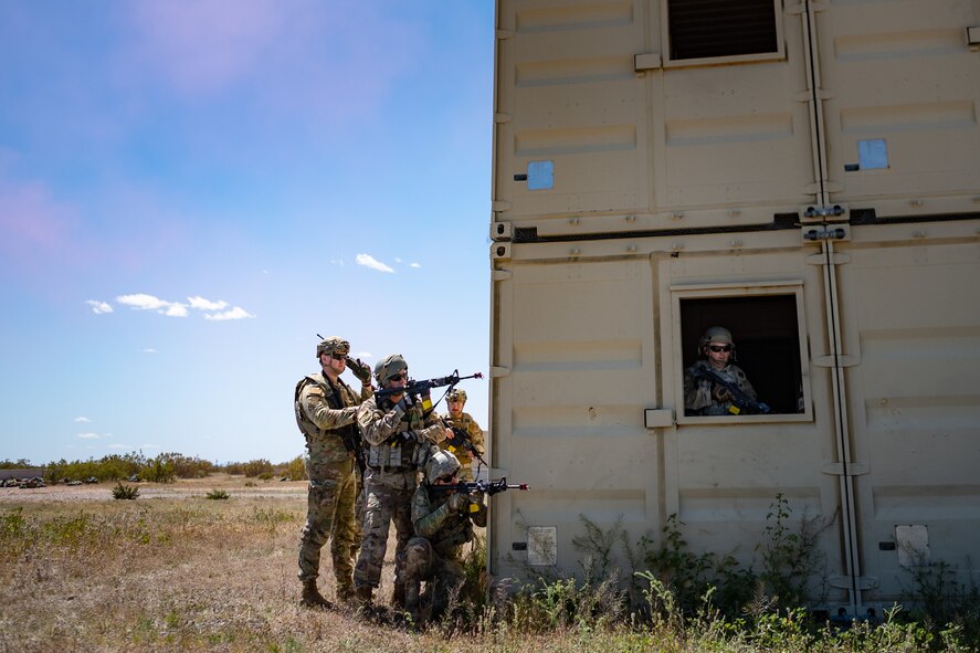 More than 75 Reserve Citizen Airmen of the 944th Fighter Wing, along with 10 Airmen from the 56th Fighter Wing, conducted ‘Ready Airmen Training’ during what was dubbed “Field Training Exercise Desert Anvil”, the first of its kind hosted by the 944th Mission Support Group with the 944th Aeromedical Staging Squadron at Florence Military Reservation in Florence, Ariz., Apr. 5-6, 2024. The mission of this training was for Airmen to transcend the boundaries of their usual roles and embrace the unpredictability of combat through a rigorous training regimen designed to mirror the complexities of modern warfare. (U.S. Air Force photo by Tech. Sgt. Tyler J. Bolken)