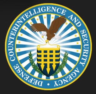 A logo containing an eagle and the words “Defense Counterintelligence and Security Agency."
