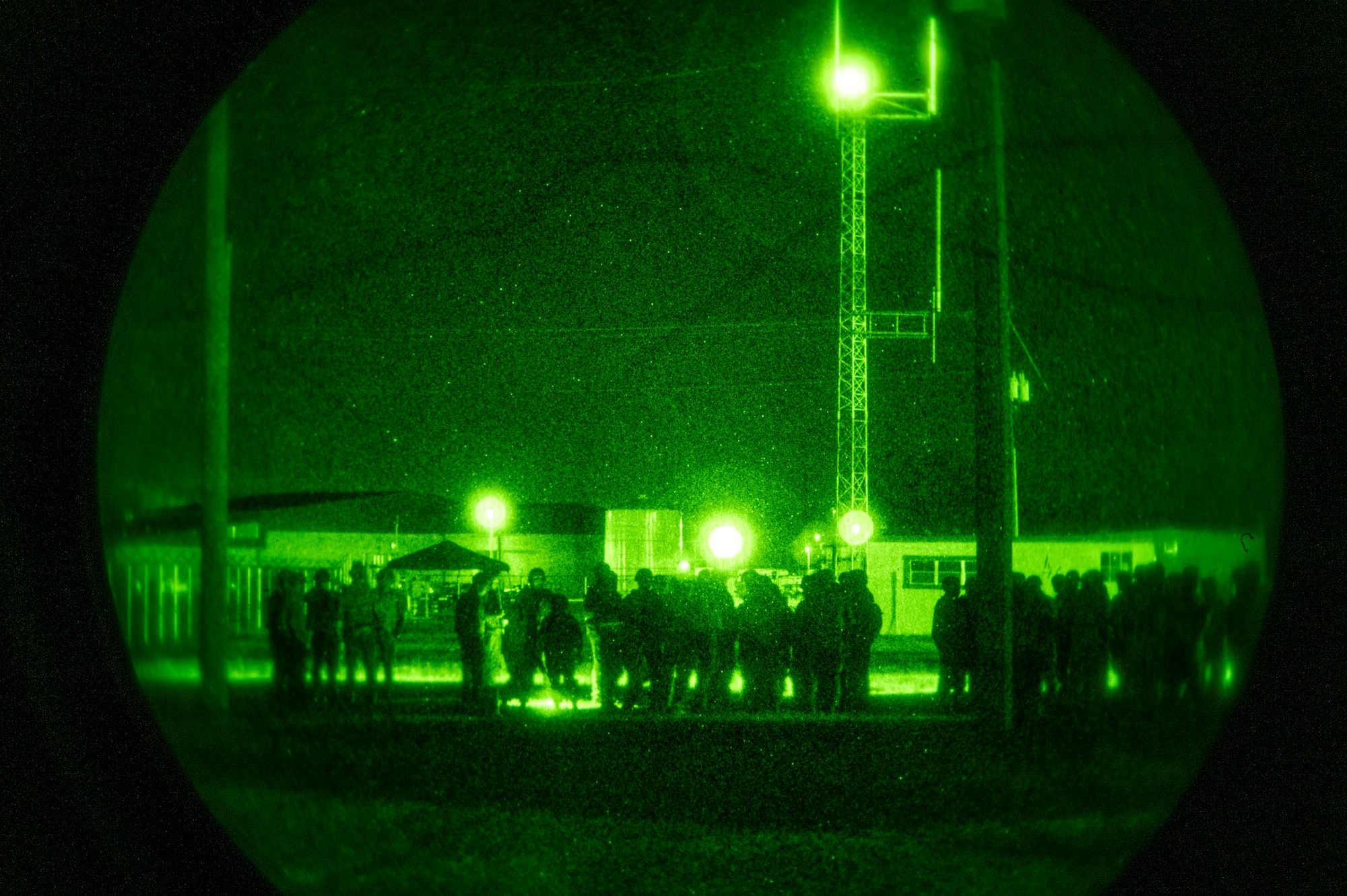 U.S. Air Force Airmen assigned to the 23rd Wing stand outside during Exercise Ready Tiger 24-1 at Avon Park Air Force Range, Florida, April 14, 2024. Exercise participants had to respond to simulated base attacks as well as air strikes to practice Agile Combat Employment concepts. Ready Tiger 24-1 is a readiness exercise demonstrating the 23rd Wing’s ability to plan, prepare and execute operations and maintenance to project air power in contested and dispersed locations, defending the United States’ interests and allies. (U.S. Air Force photo by Airman 1st Class Leonid Soubbotine)