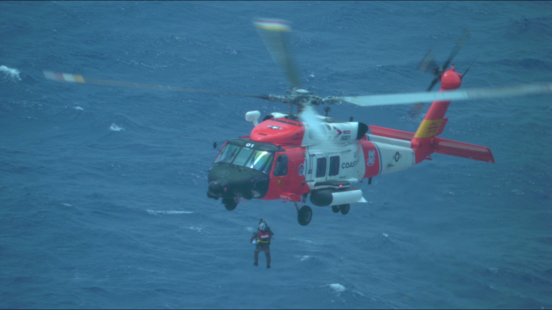 A Coast Guard MH-60T Jayhawk helicopter aircrew from Air Station Borinquen worked with the Disney Fantasy cruise ship crew during the medevac a pregnant woman passenger with health complications, April 15, 2024, approximately 180 miles northwest Puerto Rico. The medevac patient was a 35-year-old, U.S. citizen, who was transported to the ‘Centro Medico’ Hospital in San Juan, Puerto Rico to receive higher level of medical care. (U.S. Coast Guard photo)