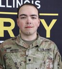 Spc. Mark Meyers of Woodstock, Illinois, represented the 34th Division Sustainment Brigade at the Illinois Army National Guard's Best Warrior Competition from April 12-14 at the Sparta Training Area in Sparta, Illinois.