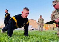 Sgt. Brandon Elliot of Springfield, Illinois, competes in the ACFT during the Illinois Army National Guard’s Best Warrior Competition, April 12-14, at Sparta Training Area in Sparta, Illinois.