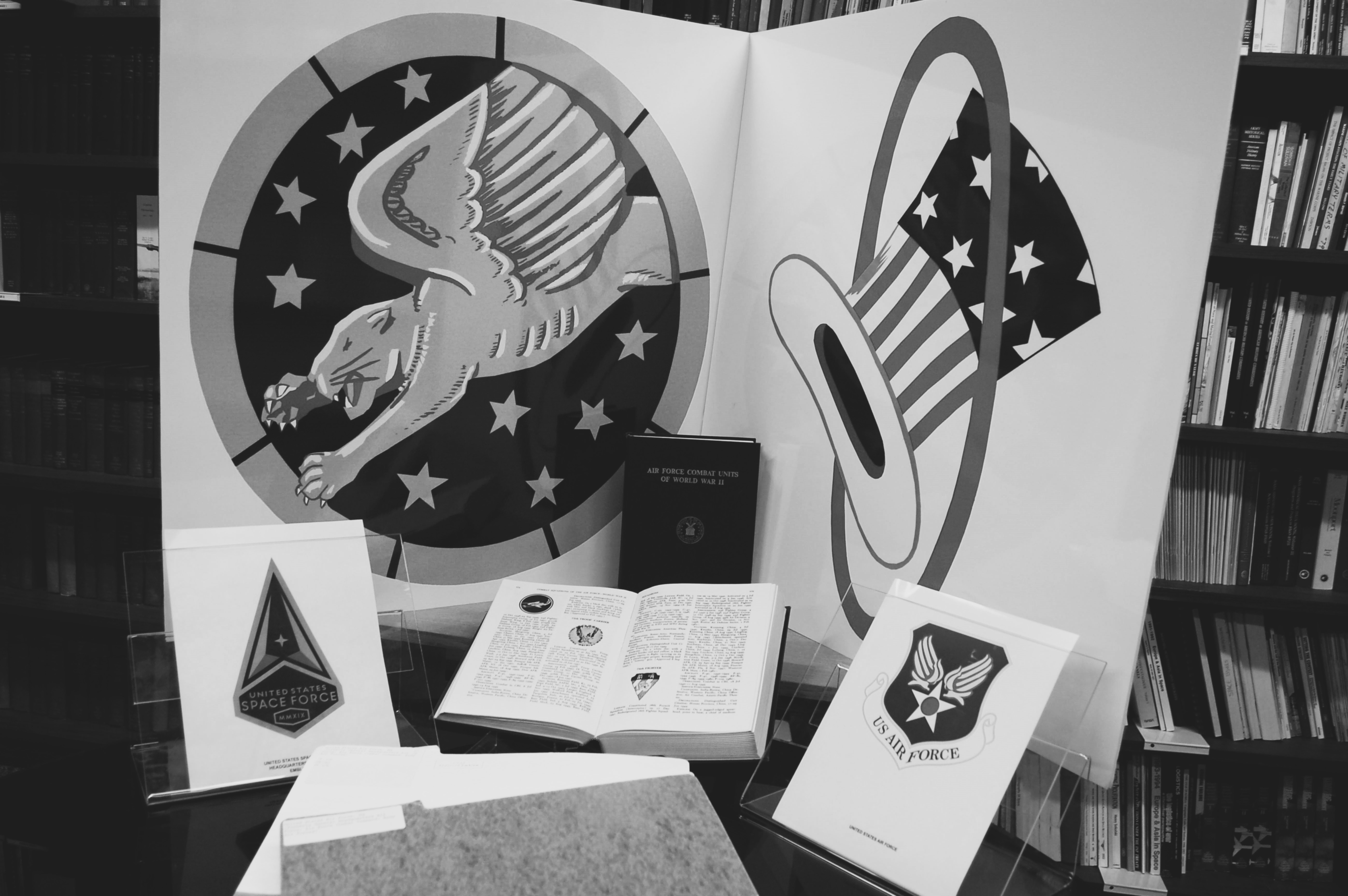 Black and white photo of special selections from the Air Force Historical Research Agency's Organizational Records collection.
