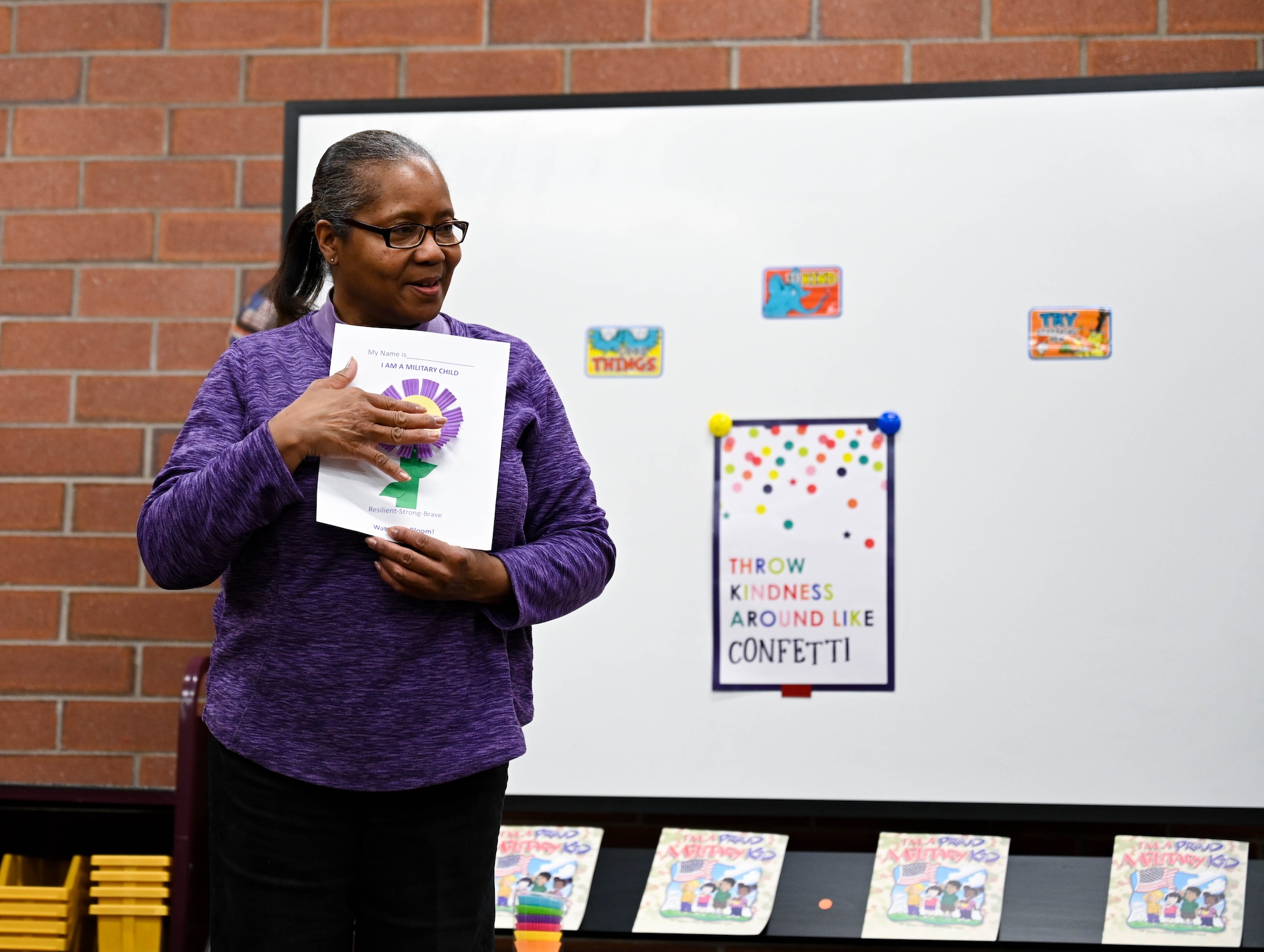 Ellsworth Library celebrates Month of the Military Child through “Little Warriors” Story Time Program