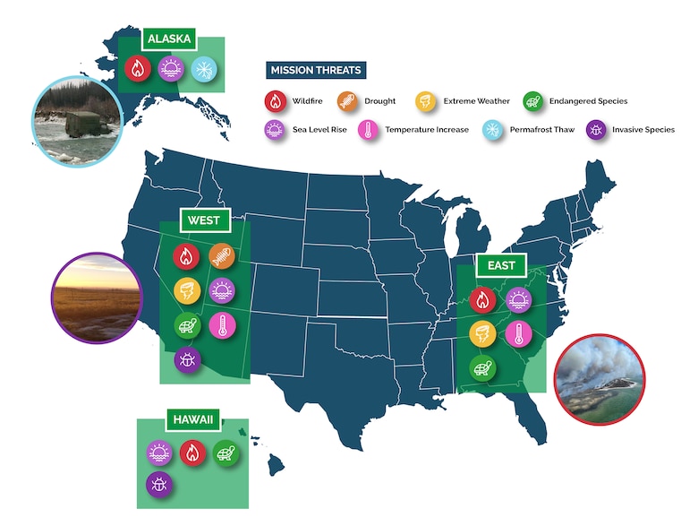 Some regions with concentrated installations face a unique combination of threats as depicted here.
