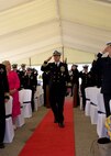 NAVSTA ROTA, Spain (Apr. 16, 2024) Capt. Alexander Mamikonian renders honors at the Commander, Task Force (CTF) 65 change of command ceremony at Naval Station (NAVSTA) Rota, Apr. 16, 2024. Capt. Alexander Mamikonian relieved Capt. Edward Sundberg as Commodore CTF-65. CTF-65 and DESRON 60, headquartered in Rota, Spain, oversee the forward-deployed forces of U.S. Sixth Fleet’s area of operation in support of regional allies and partners, as well as U.S. national security interests in Europe and Africa. (U.S. Navy photo by Mass Communication Specialist 1st Class Christina Brewer)