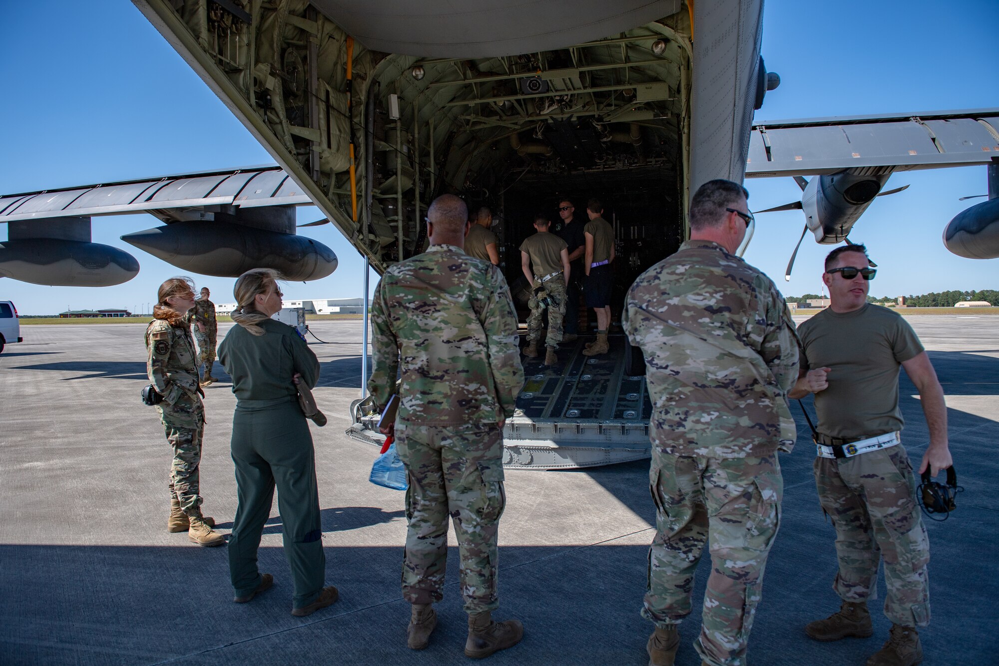 U.S. Air Force Airmen assigned to the 23rd Wing put on battle rattle in response to a simulated attack at the forward operating site (FOS) during Exercise Ready Tiger 24-1 at Savannah Air National Guard Base, Georgia, April 12, 2024. Personnel at the FOS responded to different scenarios that tested their ability to support transporting cargo and responding to combat search and rescue missions. During Ready Tiger 24-1, the 23rd Wing will be evaluated on the integration of Air Force Force Generation principles such as Agile Combat Employment, integrated combat turns, forward aerial refueling points, multi-capable Airmen, and combat search and rescue capabilities. (U.S. Air Force photo by Senior Airman Courtney Sebastianelli)