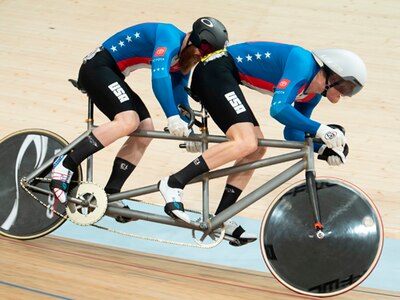 The dynamic duo of Joe Christiansen and Michael Stephens racing for gold at the Parapan Games in Chile last November.