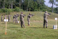 U.S. Army Soldiers and U.S. Air Force Airmen, Vermont National Guard, compete in the 2023 Tag Match at the Ethan Allen Firing Range, Jericho, Vt. August 5, 2023.