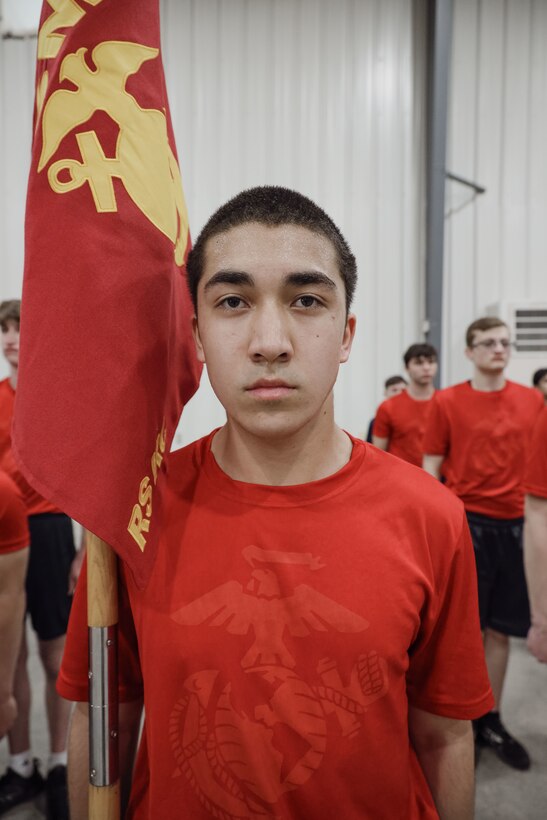 U.S. Marines and Poolees with Recruiting Station Kansas City execute the annual All Hands Pool Function at Camp Clark, Nevada, Missouri from April 12-14, 2024. Drill Instructors from Marine Corps Recruit Depot San Diego attended the AHPF to further prepare the poolees in the Delayed Entry Program from Nebraska, Iowa, Kansas, and Missouri for recruit training. (U.S. Marine Corps photo by Sgt. Alexis Moradian)
