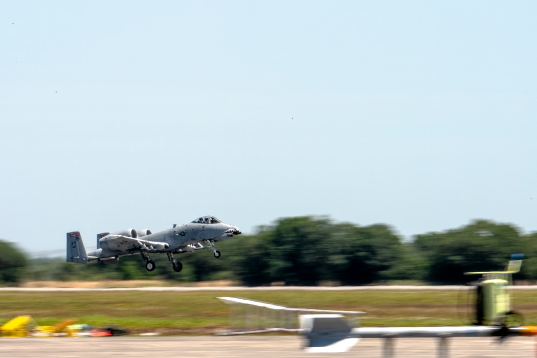 A U.S. Air Force pilot assigned to the 74th Fighter Squadron departs the runway at Avon Park Air Force Range, Florida, during Exercise Ready Tiger 24-1, April 12, 2024. The 74th FS generated combat airpower across a simulated Indo-Pacific region, landing at contingency locations to receive rapid refueling, minimizing down-time. The Ready Tiger 24-1 exercise evaluators will assess the 23rd Wing's proficiency in employing decentralized command and control to fulfill air tasking orders across geographically dispersed areas amid communication challenges. (U.S. Air Force photo by Tech. Sgt. Devin Boyer)