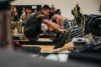 U.S. Army veteran Spc. Michael Villagran competes in the rowing event at the 2024 Army Trials, Fort Liberty, North Carolina