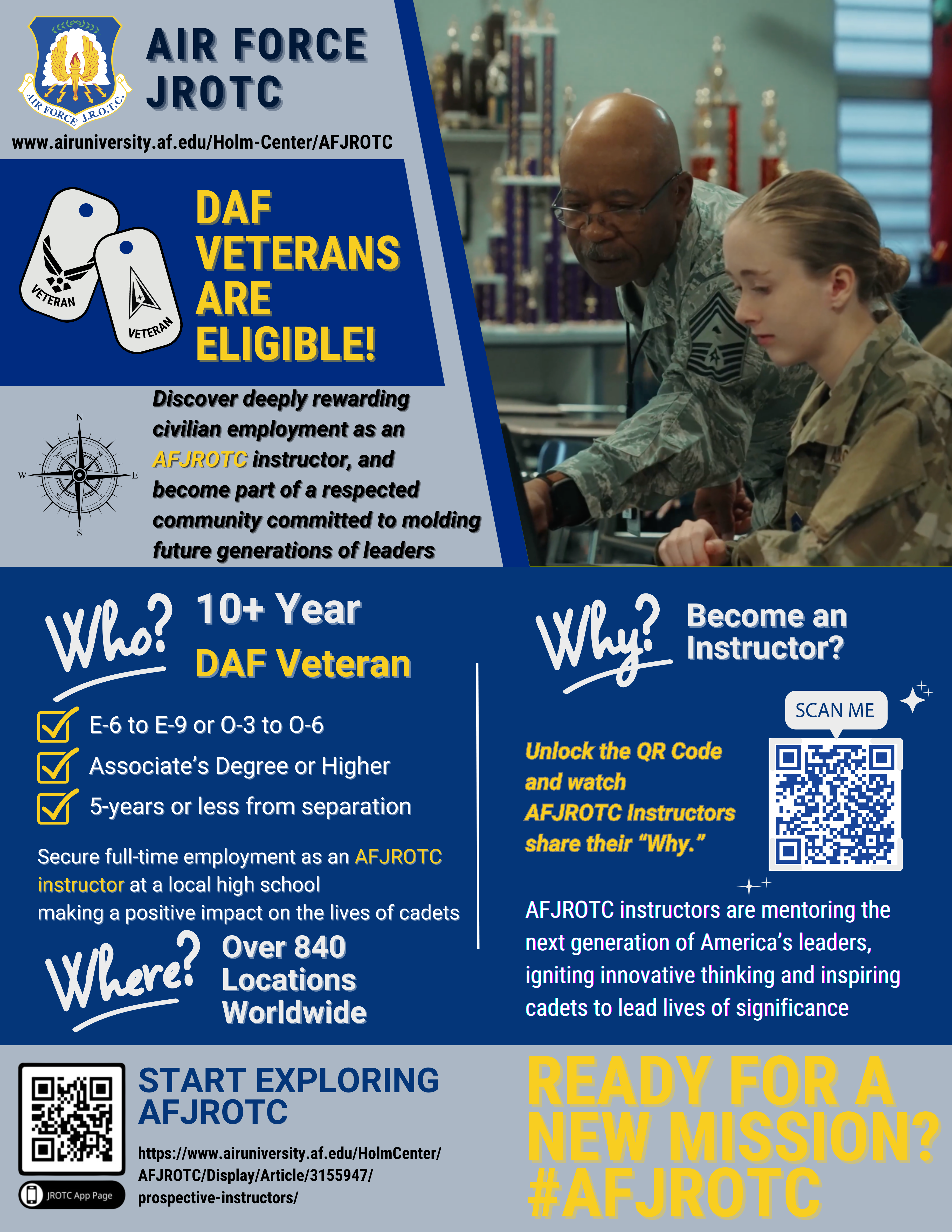 Veterans Now Eligible to Apply for Air Force Junior ROTC Instructor Positions