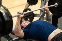 U.S. Army veteran Sgt. Jason Smith competes during the powerlifting event at the 2024 Army Trials, Fort Liberty, North Carolina