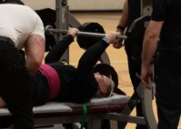 U.S. Army veteran Spc. Bryce Ewing competes in the powerlifting event at the 2024 Army Trials, Fort Liberty, North Carolina