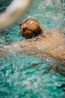 U.S. Army veteran Spc. Brent Garlic competes in the swimming event at the 2024 Army Trials, Fort Liberty, North Carolina