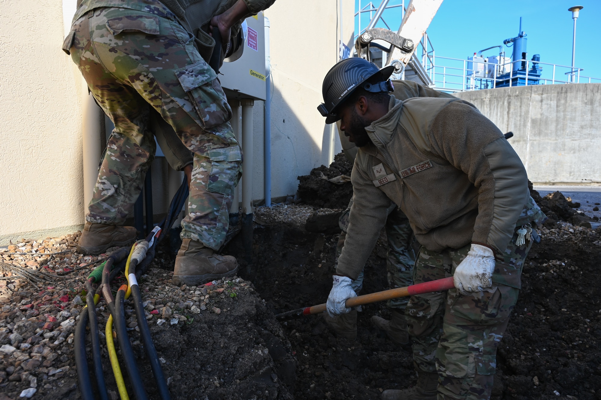 The 509th Civil Engineer Squadron is hard at work bringing more reliable power to the Whiteman Air Force Base water treatment facility.