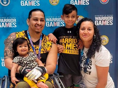 The Rodriguez family at the 2022 Department of Defense Warrior Games in Orlando.