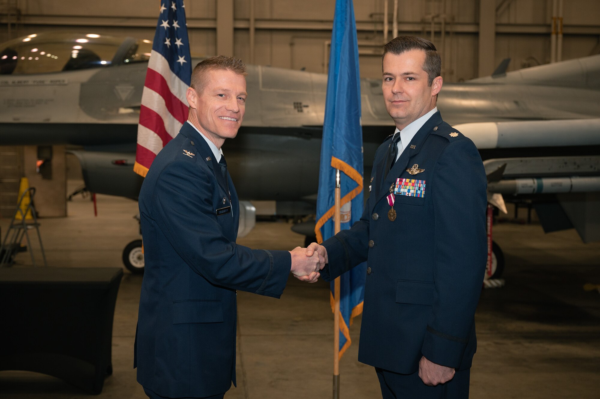 A squadron commander earns the Meritorious Service Medal.
