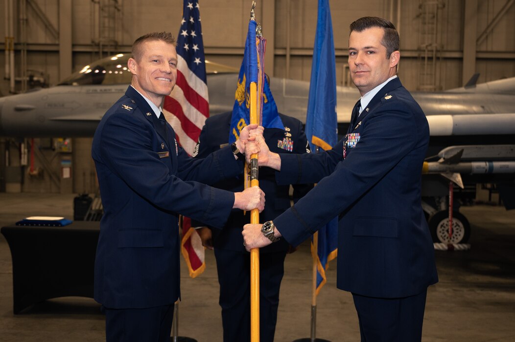 The guidon is exchanged during a change of command ceremony.