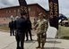 Col. Mark Cobos, commander, 1st Space Brigade, U.S. Army Space and Missile Defense Command, thanks Chief of Space Operations U.S. Space Force Gen. Chance Saltzman and Chief Master Sgt. of the Space Force John F. Bentivegna for visiting the brigade headquarters at Fort Carson, Colo., April 10. (U.S. Army photo by Dottie White)