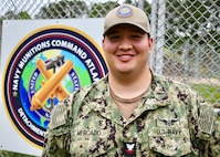 PATUXENT RIVER, Maryland (April 19, 2024) - Aviation Ordnanceman 2nd Class Isaiah Mercado of Navy Munitions Command Atlantic Detachment Patuxent River rendered life-saving care to injured motorists following a vehicle collision in Hollywood, Maryland April 7.