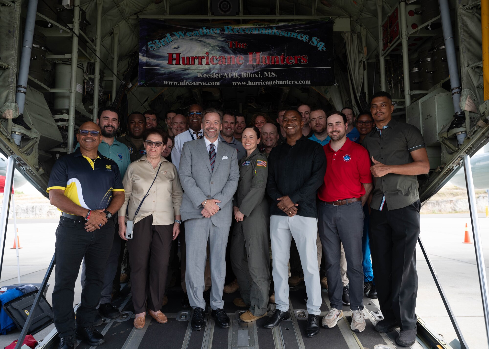 group photo on WC-130J